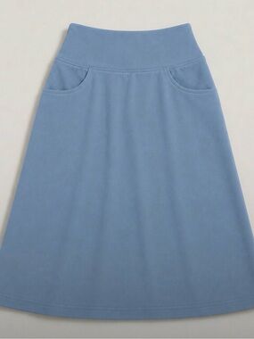 Everyday A-Line Pocket Skirt in Light Blue